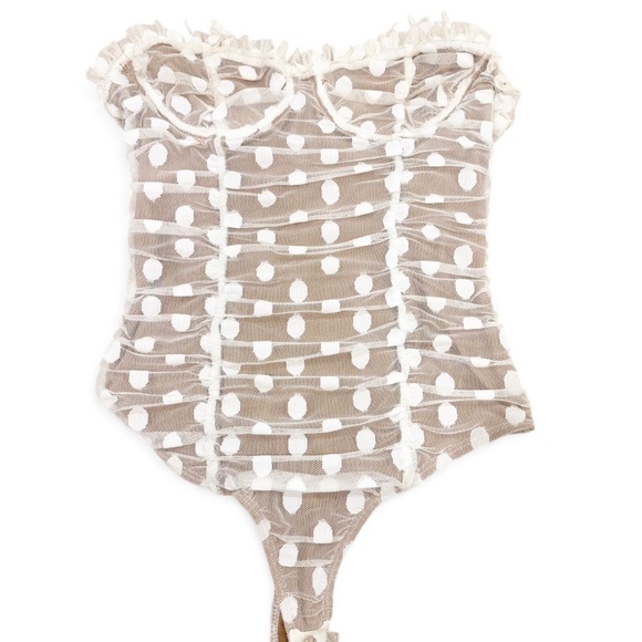 Majorelle Wyn Strapless Lace Corset Bodysuit, White - Picture 4 of 4